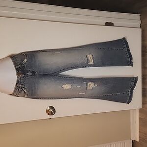 Unionbay Y2K Vintage 90s Flare Leg Distressed Jeans, Size 7